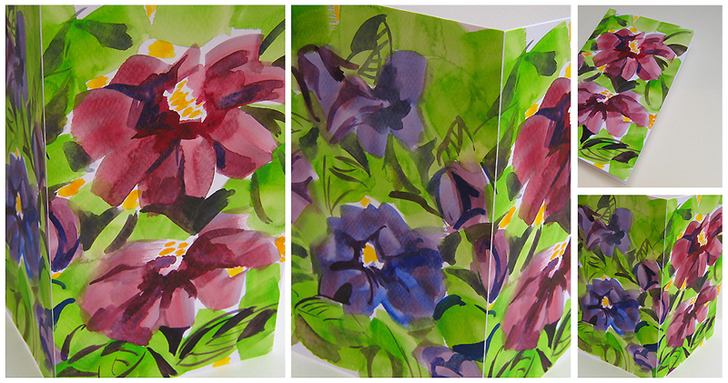 Shop Inga Design. Watercolor Greeting cards. Garden flowers