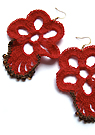 Large crochet statement earrings